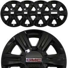 4 for GMC TERRAIN 2014-2016 Gloss Black 17" Wheel Skins Full Rim Covers Hub Caps