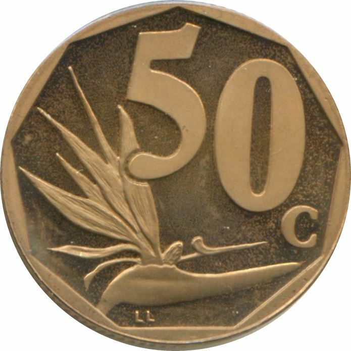South Africa 50 Cents Sesotho Legend - AFRIKA BORWA Coin
