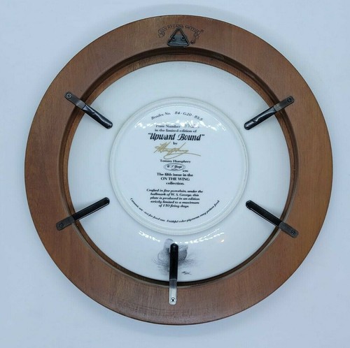 Placa de coleccionista WS George On the Wing encuadernada hacia arriba Tommy Humphrey enmarcada 1992 - Imagen 6 de 7