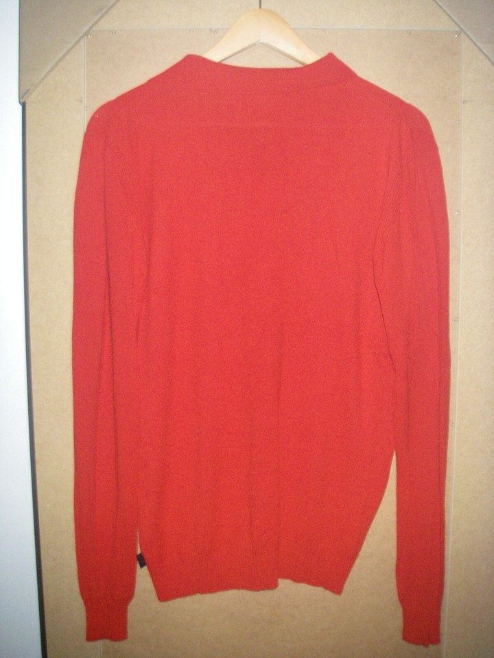 VERSACE jeans couture chandail pull summer knit rouge vif red taille