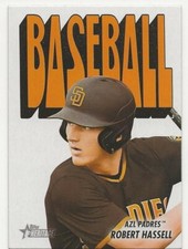 2021 Topps Heritage Minors ROBERT HASSELL 1972 Pack Cover Card Padres 72TPCC-8