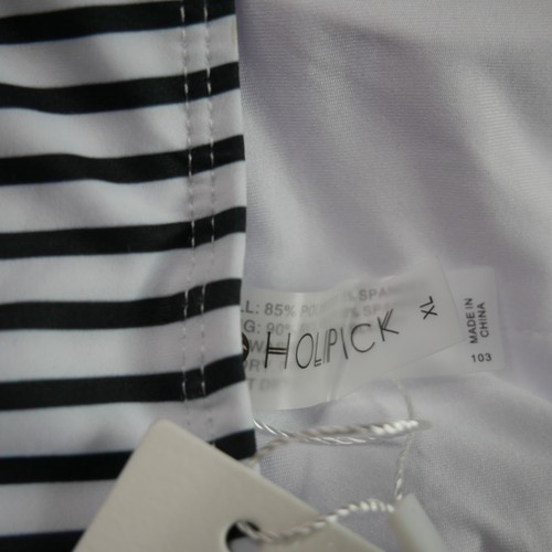 Holipick Bikini Gr. XL Einteiler weiß gestreift - Bild 23 von 23