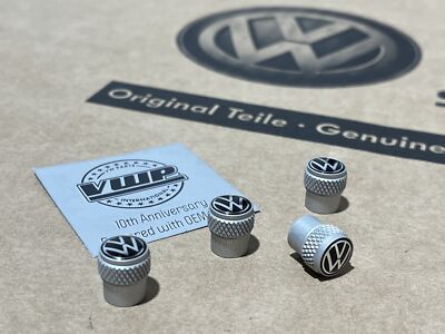 Original Volkswagen Reifen Ventilkappen Rad Staubkappen für Alu Ventile OEM Geschenk