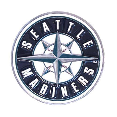 Cubierta de enganche con logotipo de metal 3D de los Marineros de Seattle béisbol con licencia MLB - Imagen 1 de 3