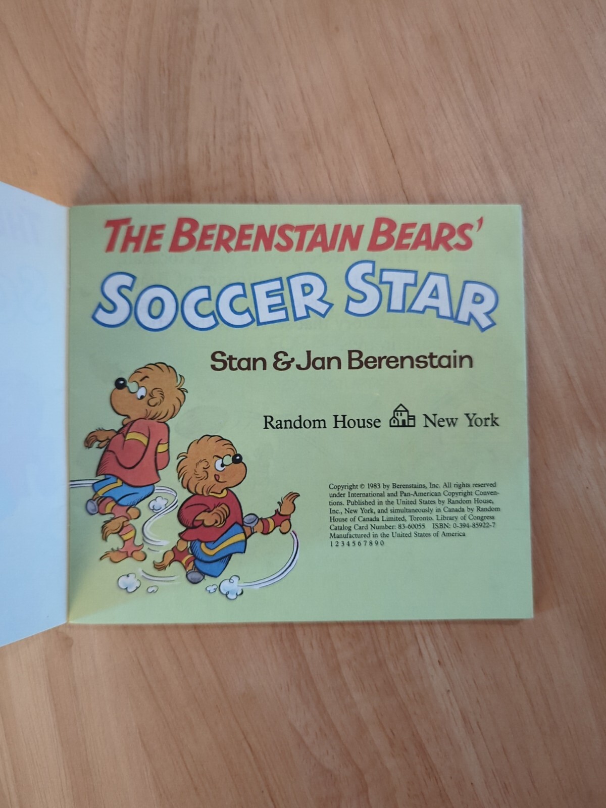 RARE 1984 The Berenstain Bears Soccer Star minibook paperback Long John ...