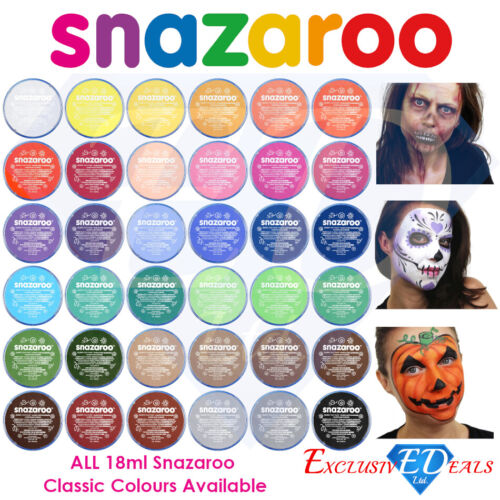 Snazaroo Face Paint & Body Make Up Many Colours Stage Fancy Dress Christmas 18ml - Picture 1 of 41