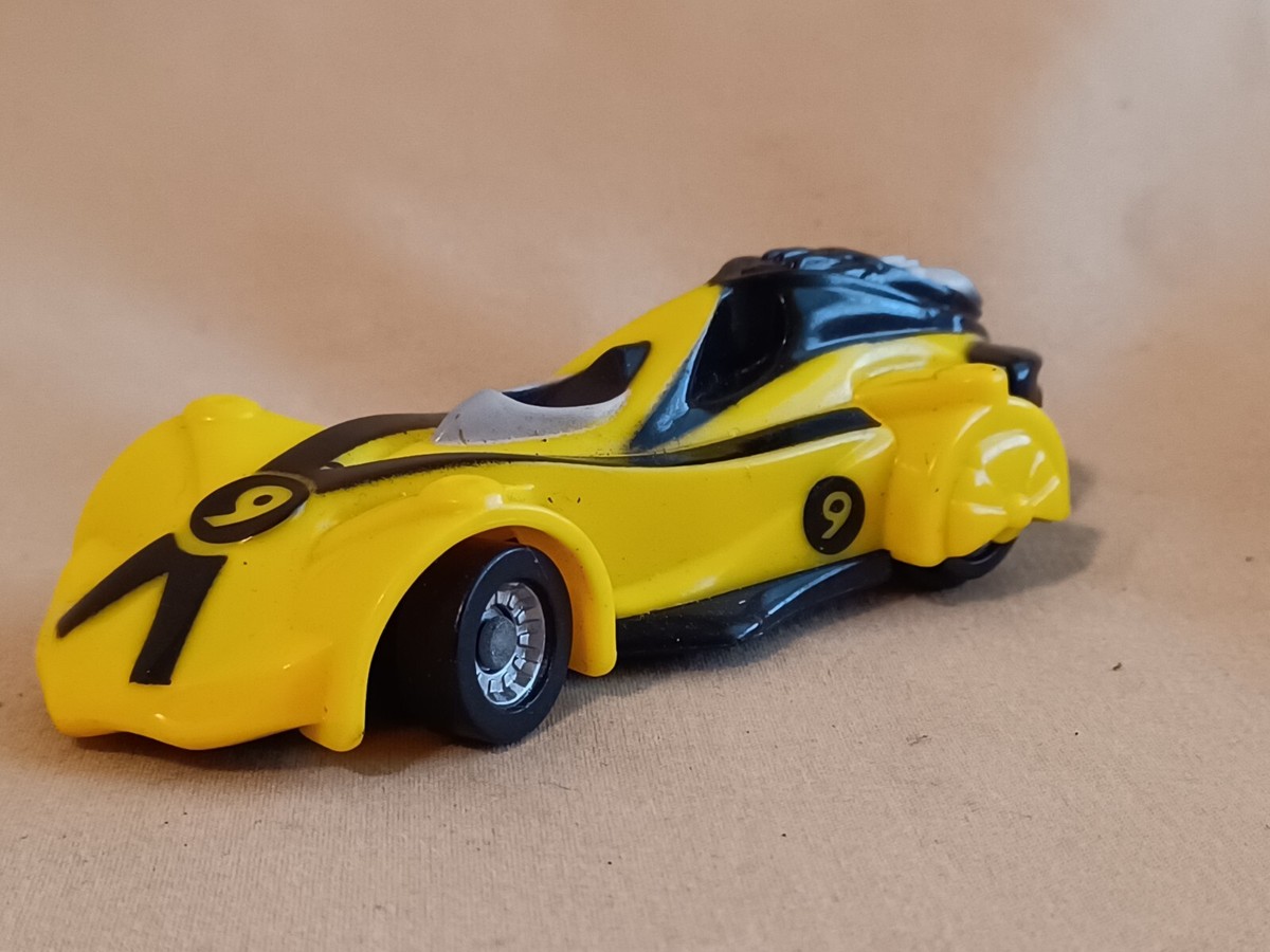 Vtg Yellow 2008 Hot Wheels Speed Racer X Car WBEL #9 McDonalds Toy