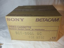 10 Sony BCT-90GL Betacam Video Cassette Tapes Broadcast Standard, Sealed 