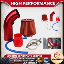 3" Cold Air Intake System Kit with Filter Pipe Powder Flow Hose Car Accessories