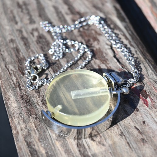 1.4" Natural citrine carved perfume bottle crystal perfume pendant gift 1pc - Picture 7 of 10