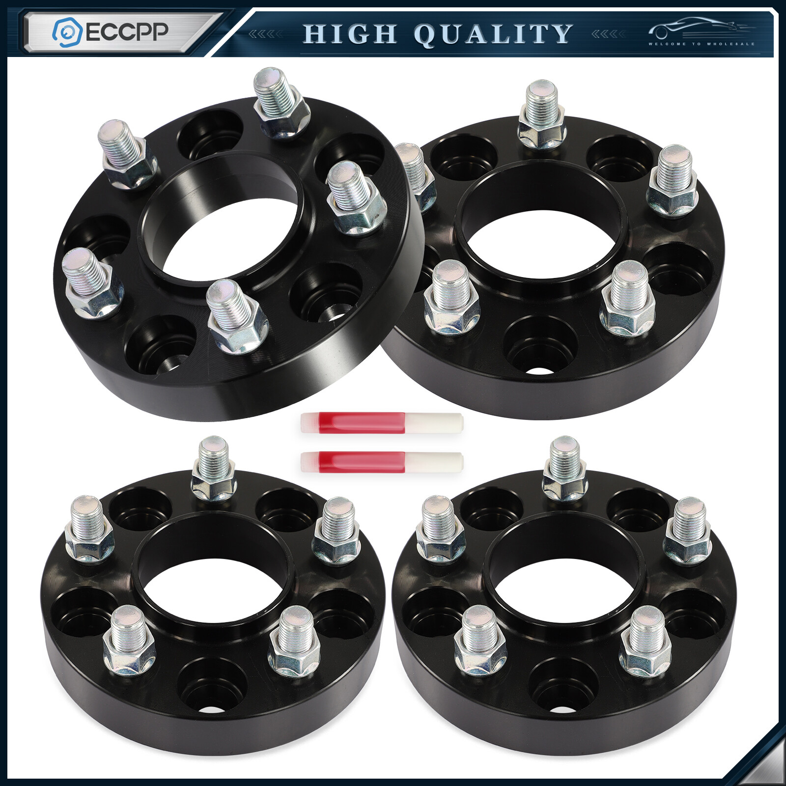 4 Pcs 1" 5x4.5 Hubcentric Wheel Spacers 14x1.5 For Ford Mustang 2015-2024 2025
