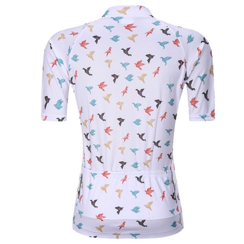 ZEROBIKE Women's Cycling Jersey Full Zip Bike Bicycle Jersey Shirts White - Picture 3 of 4