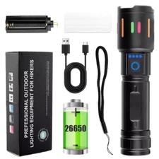350000000 Lumen Super Bright LED Tactical Flashlight Rechargeable Work Light**
