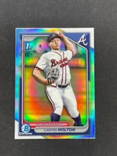 2024 Bowman Chrome Draft Carter Holton 1st Bowman Refractor #BDC-74 BRaves