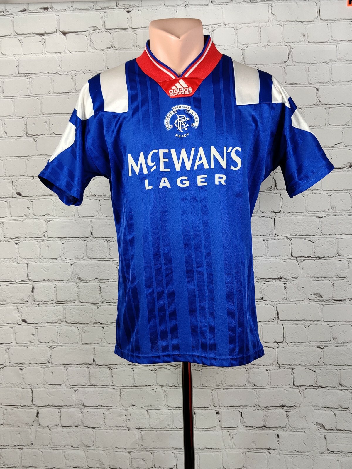 FILA Maglia calcio Rangers Glasgow Gers Home 1992 1994 Adidas '5 in a Row' S