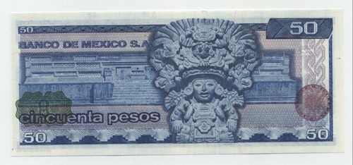 Mexico 50 Pesos 5-6-1978 Pick 65.c UNC Uncirculated Banknote Serie EX - Picture 2 of 2