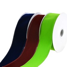 Christmas Velvet Wired Edge Ribbon, 1-1/2-Inch, 10-Yard