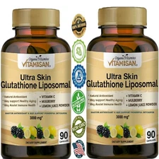 2 Pack Glutathione - 180 Capsules Skin Glow-enhancing | Even tone | Revitalizing