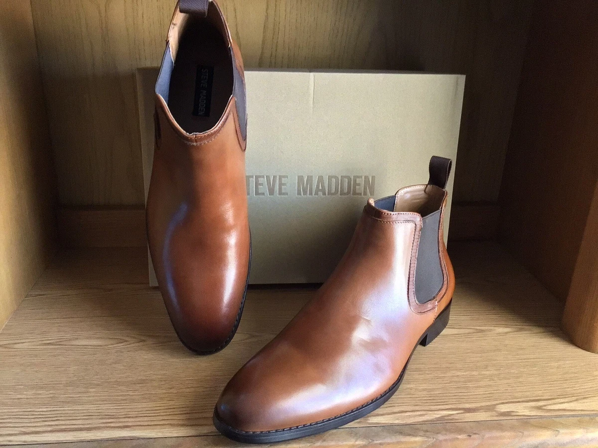 Mission ydre Spiritus Steve Madden Duke Chelsea Boot Cognac Brown Men Size 13 02M1247130 | eBay