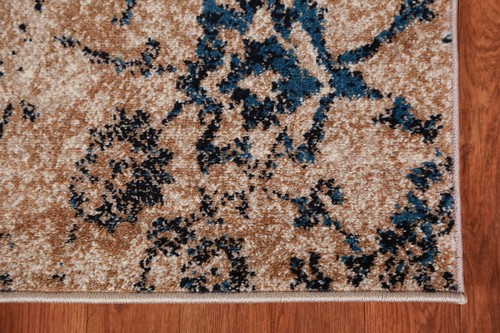 Turkish Floral Beige 5x8 ft Transitional Rug Soft Pile Carpet - Picture 5 of 11