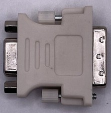 Mini Computer Monitor Converter White DVI D To VGA Female Adapter Durable. Pl1