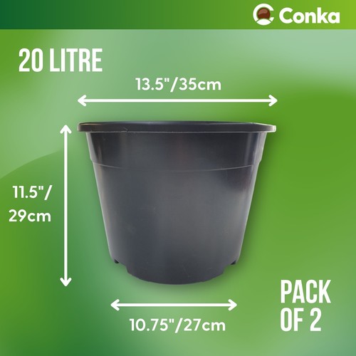 PLANT POTS 20Ltr Large Heavy Duty Strong Black Growing Containers Fruit & Veg - Picture 10 of 37