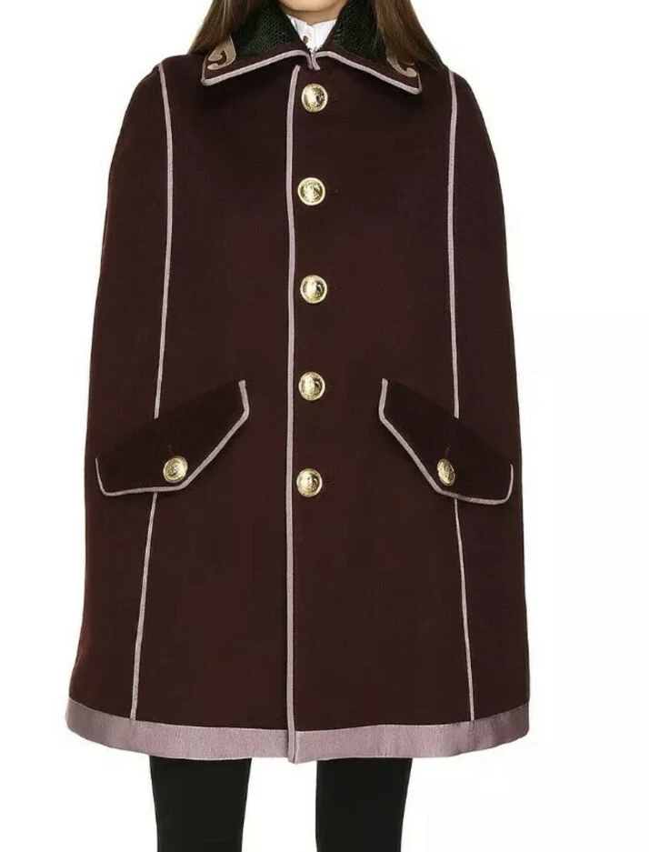 DSQUARED2 V6212 mantello militare bordeaux donna taglia 40