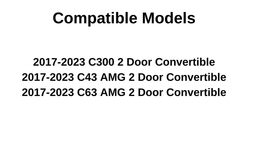 Fit 17-23 Mercedes Benz C300 C43 C63 Convt. Passenger Rright Door Window Glass Foto 4 de 4