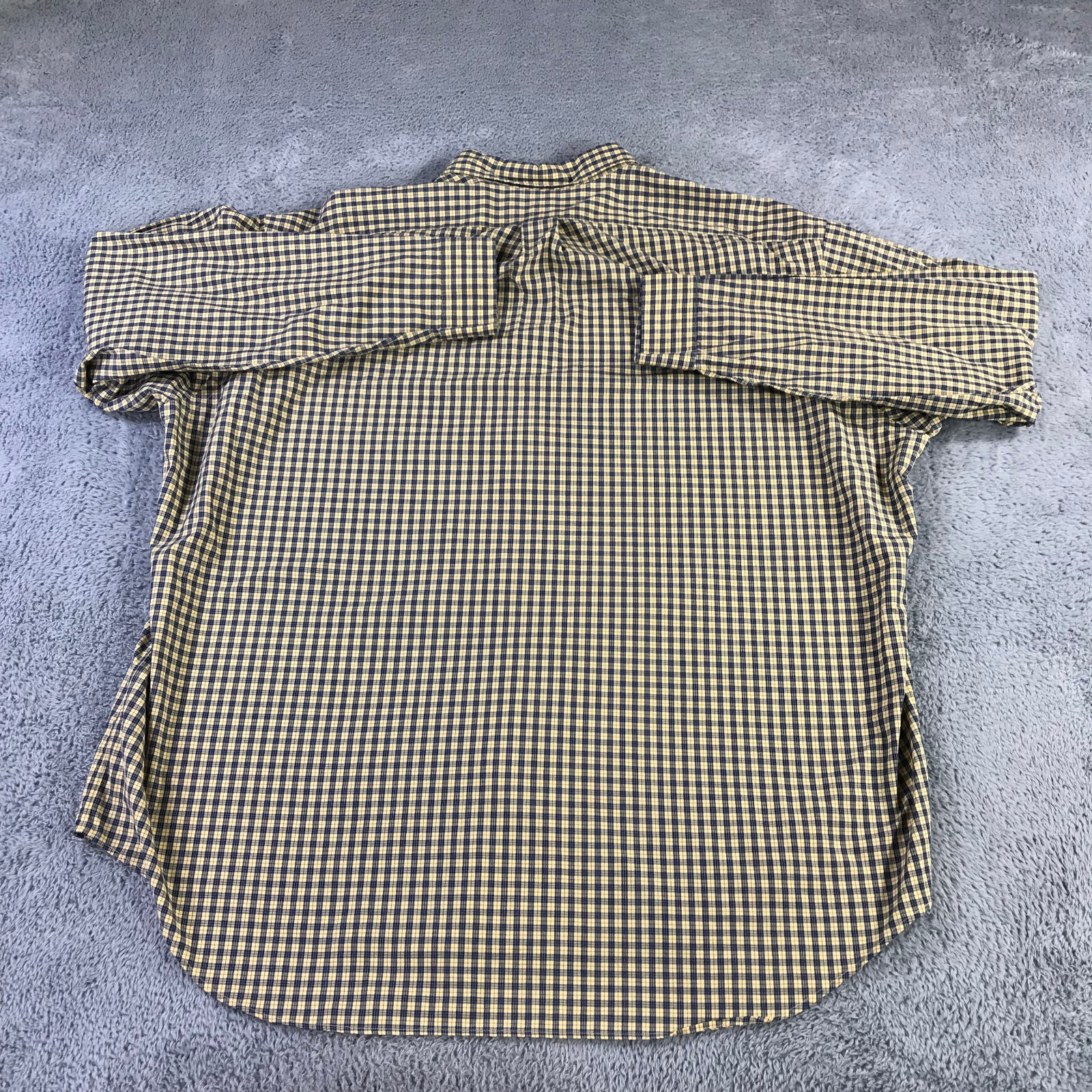 Ralph Lauren Camicia Uomo 2XL XXL Bottoni Blake Giallo Blu Check Pony Casual