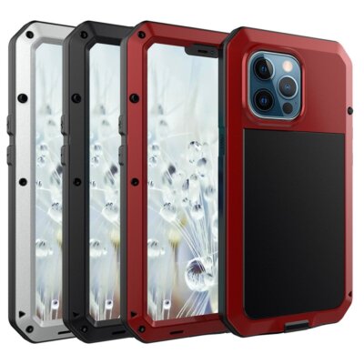 For iPhone 13 12 11 Pro Max XS XR X 8 7Plus HEAVY DUTY Aluminum Metal Case Cover