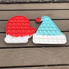2 Push Pop Bubble It Sensory Fidget Toy Autism Stress Relief Game Winter Theme
