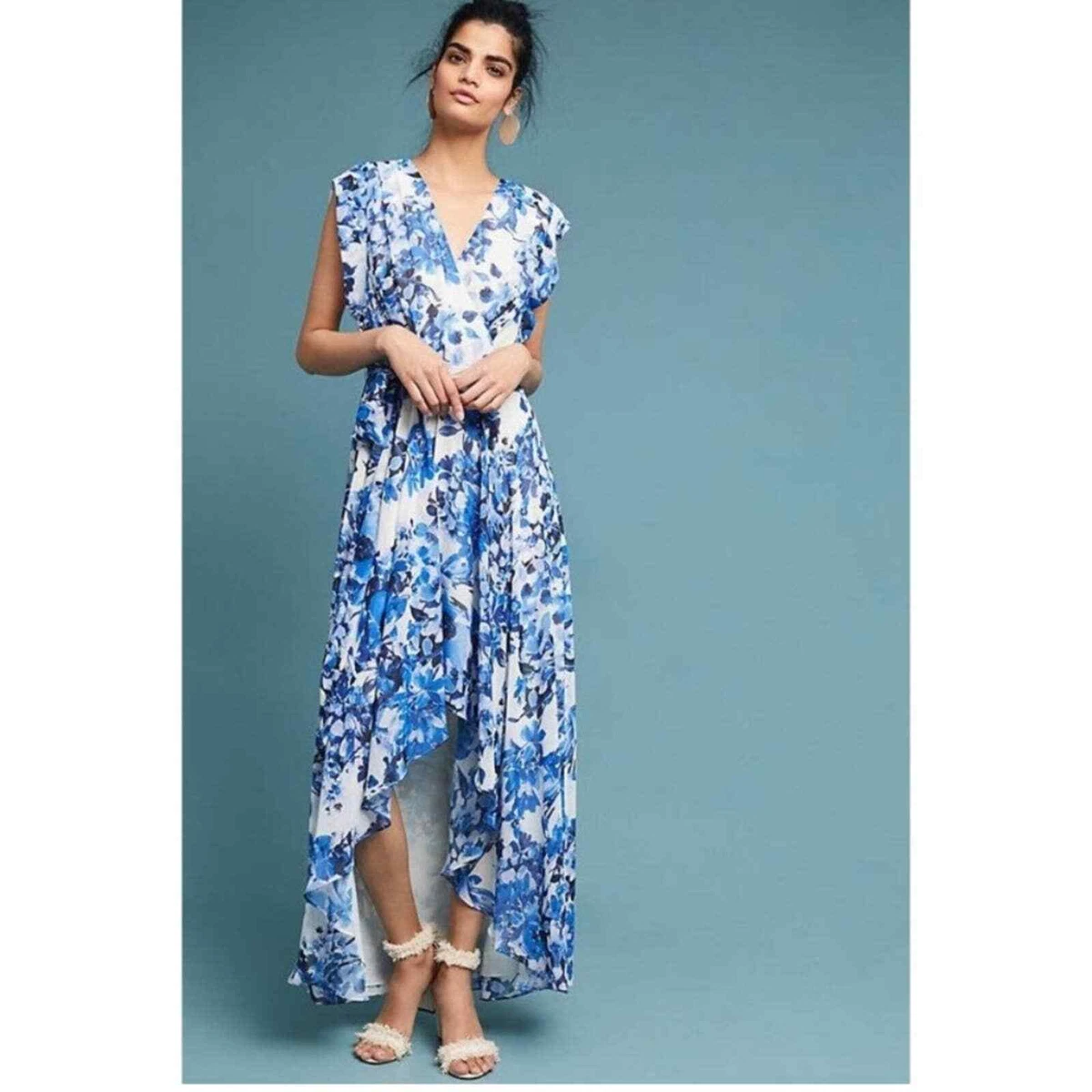 Eliza j blue hotsell floral maxi dress