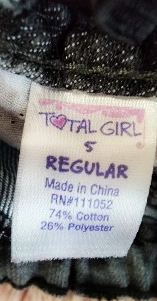 Falda vaquera negra Total Girl niñas talla 5 cintura ajustable Foto 4 de 4