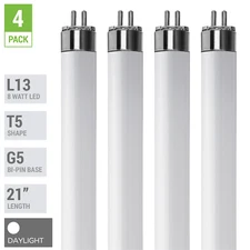 4 Pack LED Tube L13 F13T5/65K 21" INCH 8W 13W G5 Mini 2-Pin Base 6500K Daylight