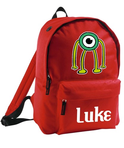 Zaino bambini Alien UFO Borsa Personalizzata Zaino Aggiungi Nome Spazio Ragazzi Scuola - Foto 3 di 12