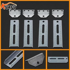 4PCS 8" Galvanized Adjustable Swivel Top Bunk Brackets Kit For 2x4 Boat Trailer
