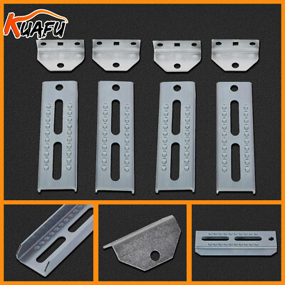 4PCS 8'' Galvanized Adjustable Swivel Top Bunk Brackets Kit For 2x4 Boat Trailer