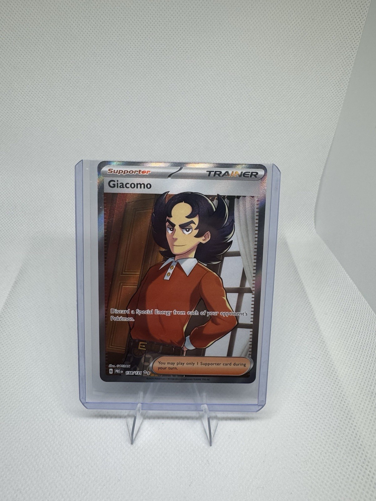 GIACOMO 138/131 PRISMATIC EVOLUTIONS POKEMON (ULTRA RARE FULL ART, NM)