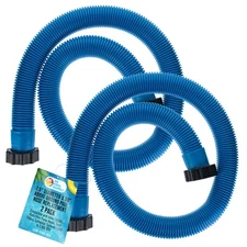 U.S. Pool Supply Above Ground Pool Hose 1.5" Diameter x 59", Blue, 2 Pack