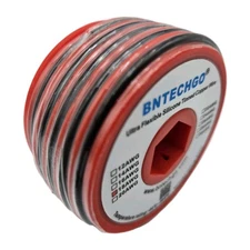 BNTECHGO 18 Gauge Ultra Flexible Silicone Tinned Copper Wire Red/Black 25 Ft