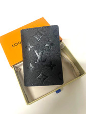 LV Louis Vuitton Pocket Organizer Monogram Eclipse Black