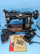 Vintage German Pfaff 130-6 Sewing Machine w/Papers & Accessories NICE CONDITION!