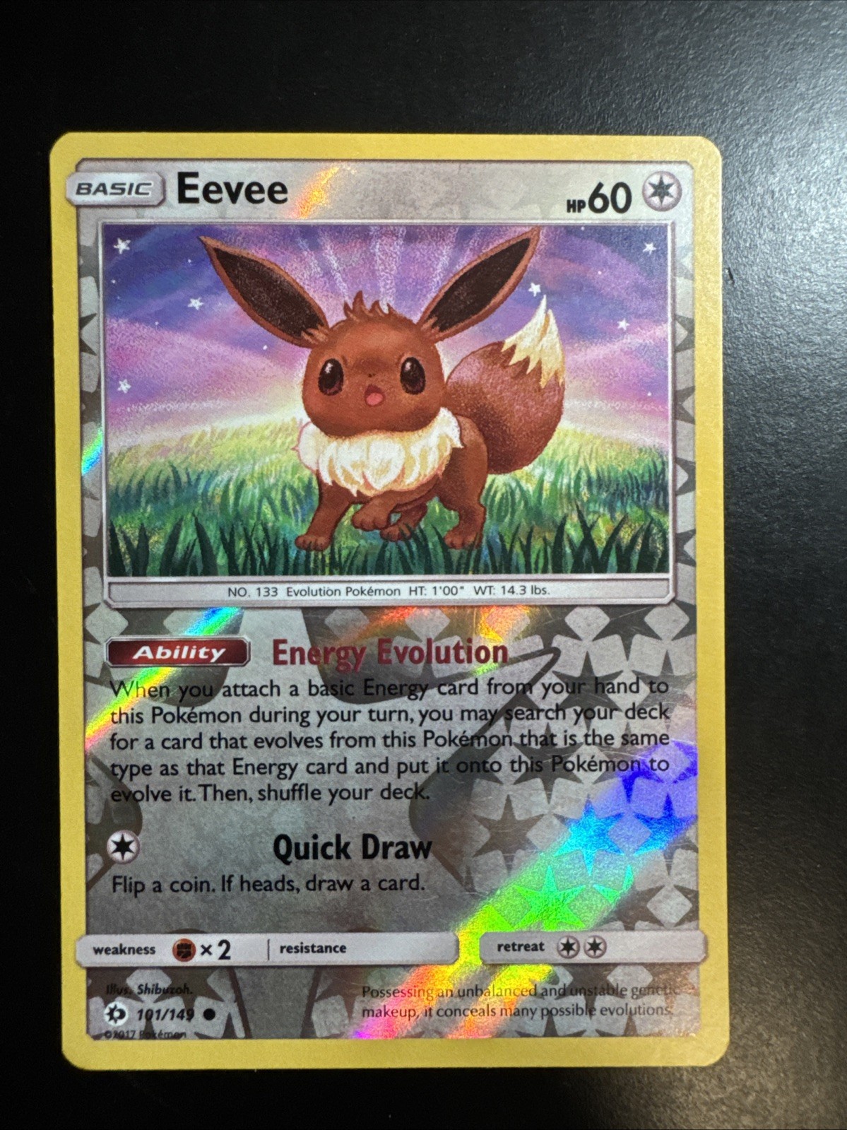 Eevee 101/149 SM Base Set Reverse Holo LP