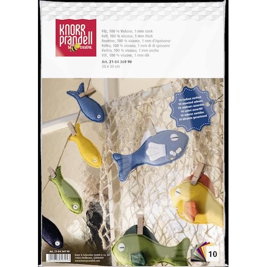Knorr Prandell 29cm x 19.5cm 100% Viscose Craft Felt Fabric 10pcs