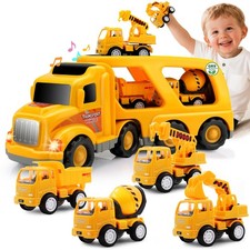 Construction Truck Toddler Toys Car: Toys for 1 2 3 4 Year Old Boy 5 in 1