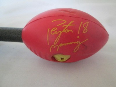 NERF Vortex Peyton Manning #18 NFL Whistler Flying Football Red