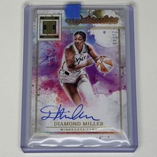 2025 Panini Impeccable WNBA Diamond Miller Watercolors Gold Auto /49 Lynx