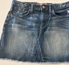 GAP Womens Jean Skirt Size 14 Frayed Bottom