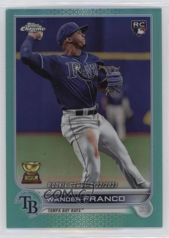 2022 Topps Chrome Update Rookie Debut Aqua Refractor 191/250 Wander Franco s9z