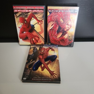 Spiderman Trilogy 1 2 3 Tobey Maguire Widescreen Complete Set Free Shipping!